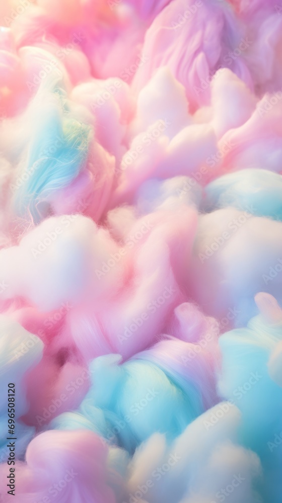 Wall mural Bright and colorful cotton candy in pastel colors