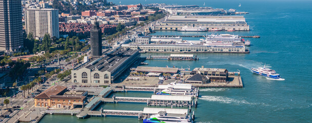 San Francisco, USA, aerial landscape view of area around 