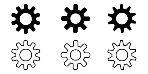 Setting Icon Set Vector