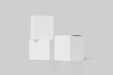 Blank Square Box Packaging Mockup