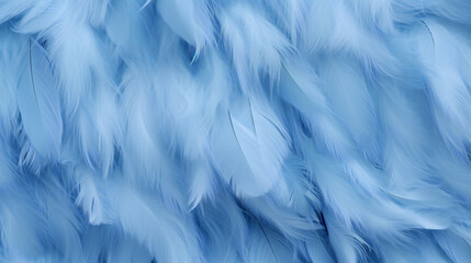 Fototapeta premium Blue feather pattern texture background, pastel soft fur texture