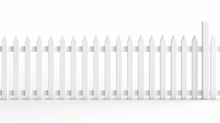set of metal fence isolated on white