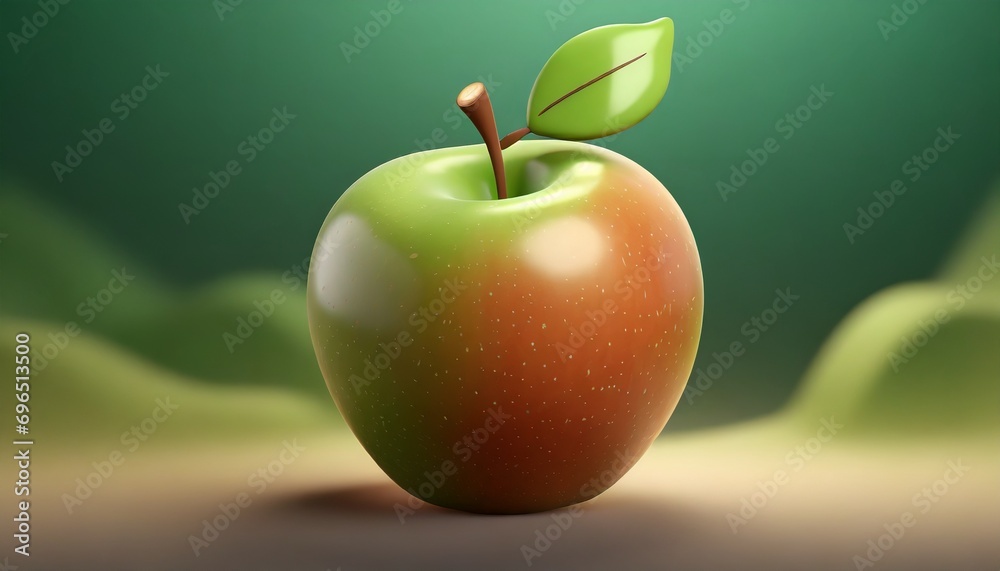 Wall mural apple 3d icon