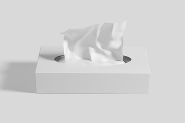 White blank tissue box 