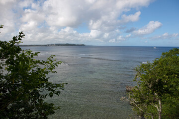 Guam island view on a sunny summer day