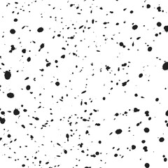 Simple texture of black splashes on a white background.