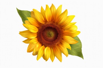 sunflower isolated on white