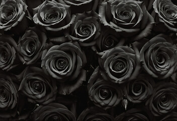  Black roses background. greeting card with  roses