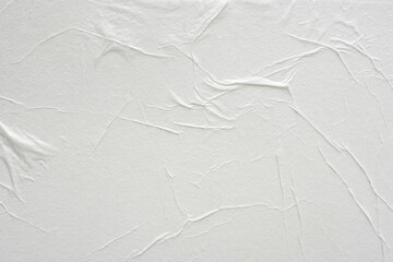 White paper with folds as a background. - obrazy, fototapety, plakaty