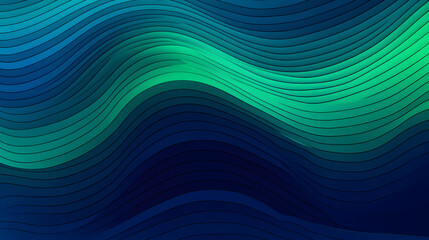 abstract neon green and blue wavy background
