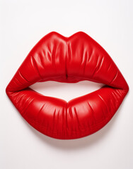 Cushion designed as red lips