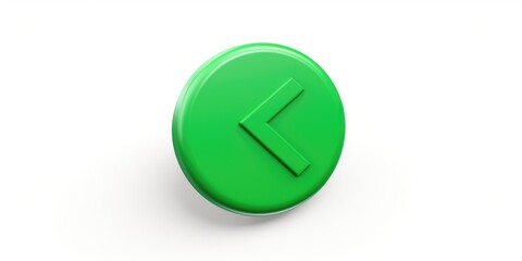 A green button with an arrow symbol on it. Can be used for various purposes