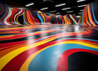 Colorful Abstract Skatepark