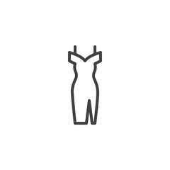 Maxi dress line icon