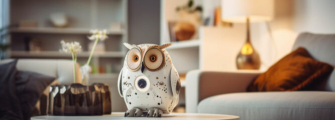 A robotic owl into a smart home system, allowing it to control variou devices,