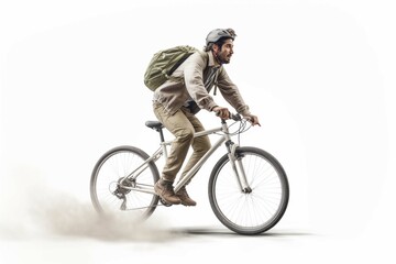 Obraz na płótnie Canvas person riding a bicycle