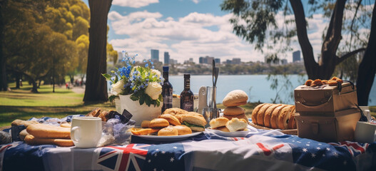 Pack a picnic basket with Aussie favorites like meat pies, lamingtons, and vegemite sandwiches.