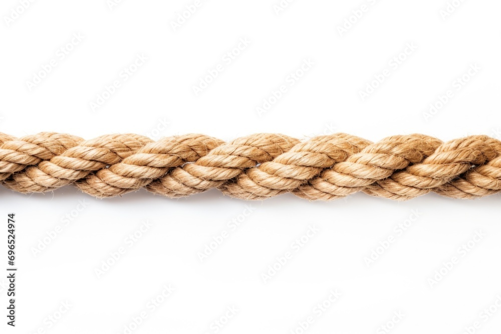 Poster A detailed view of a rope resting on a white surface. Versatile image suitable for various purposes