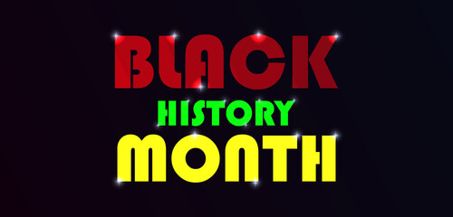BLACK HISTORY MONTH Beautiful Red Yellow And Green text design