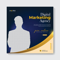 free vector live stream or online training session poster design template