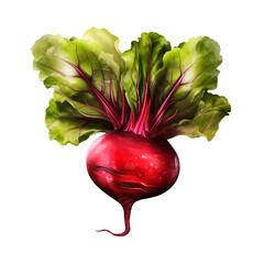 Natural and fresh beet roots isolated on transparent background - obrazy, fototapety, plakaty