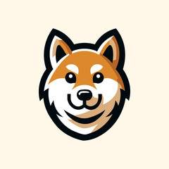 Shiba Inu Dog Mascot Logo