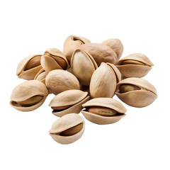 Natural and fresh Pistachio nuts isolated on transparent background
