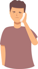 Cavity dental problem icon cartoon vector. Sick caries. Healthcare man patient