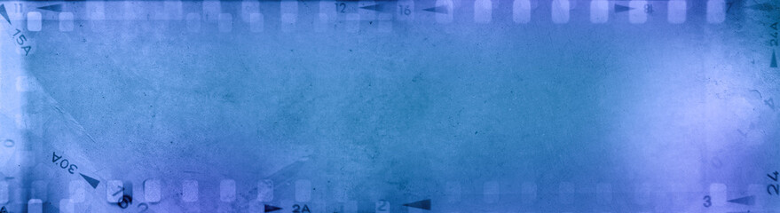 Fototapeta na wymiar Film negatives blue background
