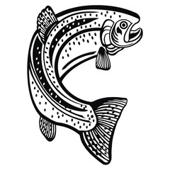 Trout - American Fishes - Logo Fish