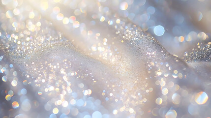shiny sparkled glitter in soft light background with bokeh - dreamy pointillism