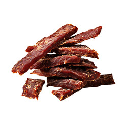 So Yummy Beef jerky pieces  isolated on transparent background