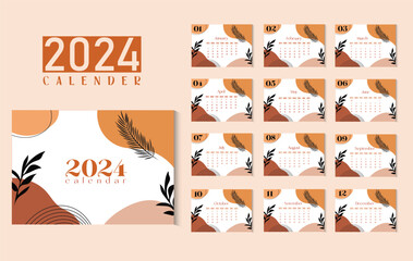 free vector desk calendar design tempalte