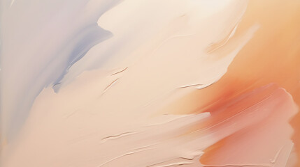 Very rough brushstrokes. minimalistic, soft colors. pastel in pink, blue and yellow.