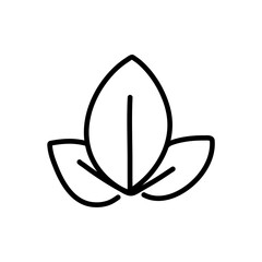 Hand drawn leaf icon