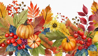 watercolor autumn borders