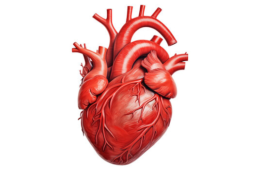 A lifelike photo capturing a meticulously detailed anatomical illustration of the human heart