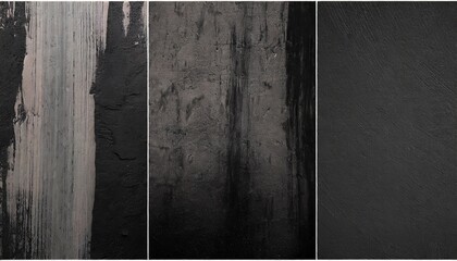 set black wall background of natural paintbrush stroke textured cement or stone old concrete texture as a concept of horror and halloween