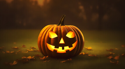 Halloween pumpkin lantern, halloween background