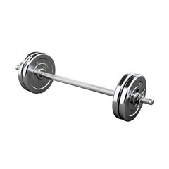 Naklejka premium Barbell isolated on white or transparent background