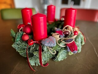 christmas decoration with candle