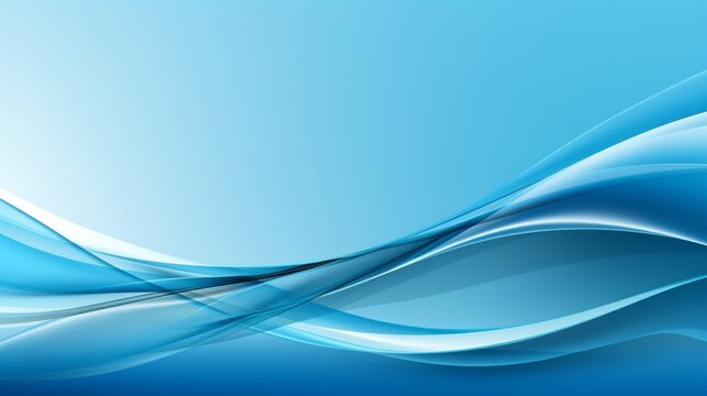 Abstract blue lines background. Banner with copy space © AnaV