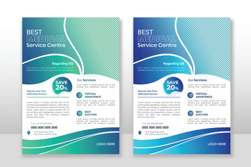 free vector medical flyer design template
