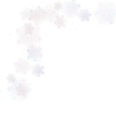 delicate snowflakes frame without background christmas new year