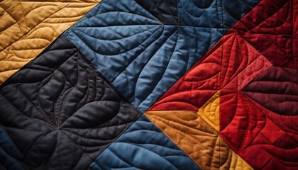 A Colorful Quilt Close-Up
