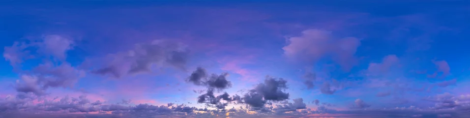 Foto op Canvas 360 VR 2:1 equirectangular sunset sky background overlay. Ideal for 360 VR sky replacement. High quality 300 dpi, adobe rgb color profile  © Sphericalvision360