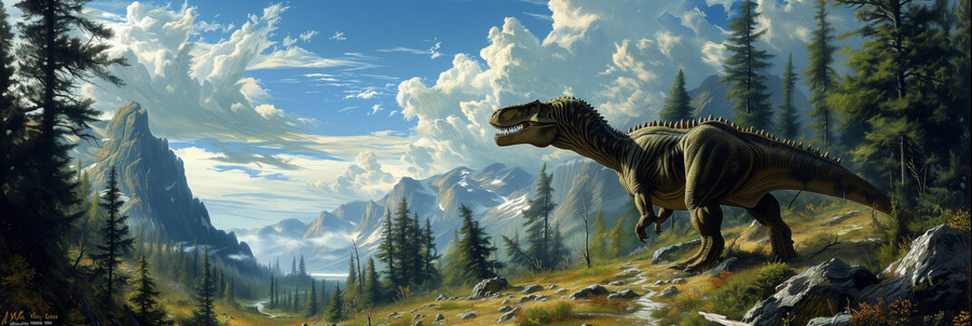 Dinosaurier im Wald