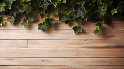 Ivy wooden background, beautiful flowers, winter flowers, copy space