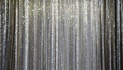 silver glittering rain like a curtain background with blank space