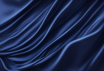 Elegant Navy Blue Gradient Background with Smooth Silk Texture - Ideal for Design Space
